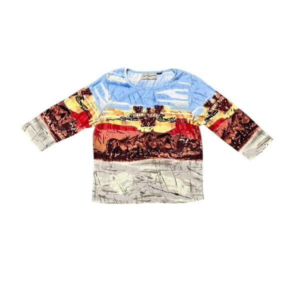 Bit & Bridle Top NEW Sequins Western Shirt Sparkly XL 100% Cotton Southwestern - Picture 4 of 10